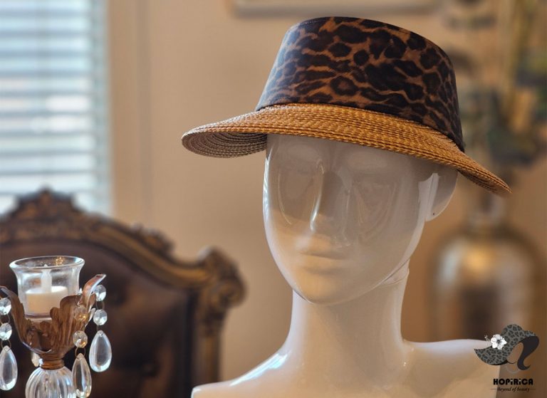 에릭자비츠 챔프 바이져 모자 Eric Javits CHAMP Visor Hat Color: Natural/Black & Color: Natural/LEOPARD